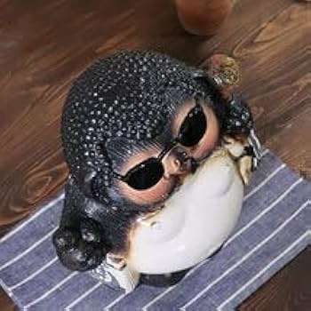 Amazon.co.jp: 信楽焼 ヤンキー狸 たぬき タヌキ 開運 縁起物